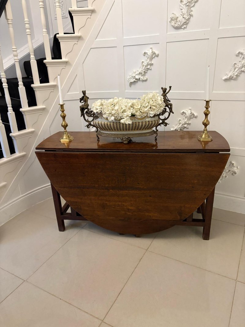 Large Superb Quality Antique 17th Century Oak Gateleg Dining Table - Image 7